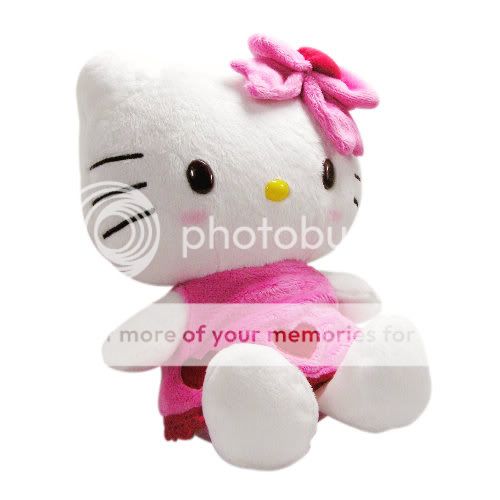 hello kitty soft plush doll 8" shiny heart sanrio